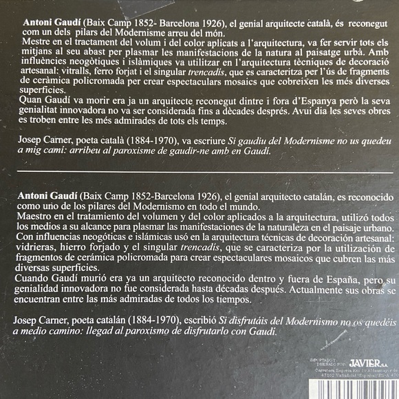 Antoni Gaudi Rectangular Bowl - Spain - Picture 4 of 4